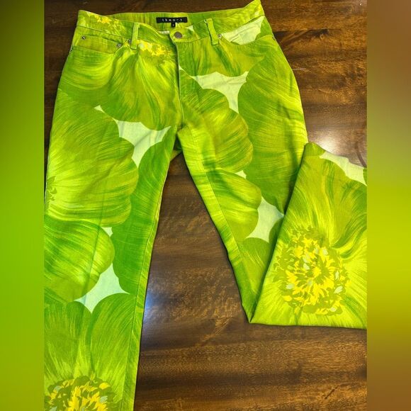 Theory Vintage Y2k Floral Bootcut Jeans size 6 EUC - Picture 1 of 5